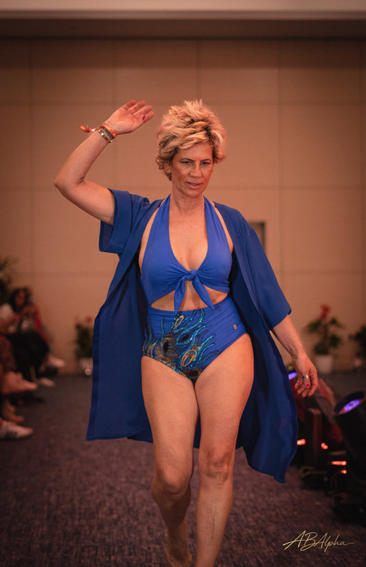 Conjunto Oceano | Fato de Banho com Kimono | Feito por encomenda