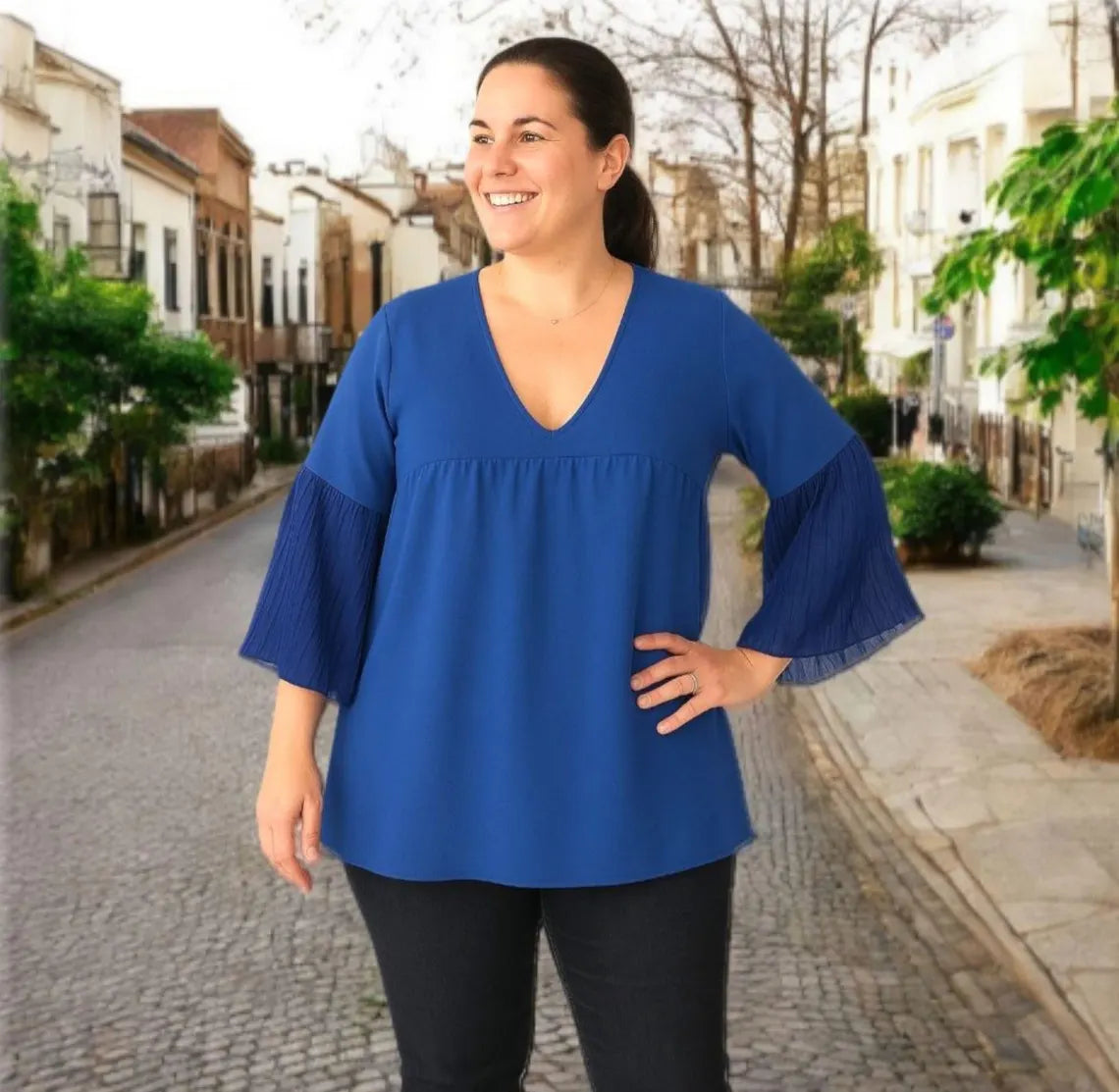 Túnica azul Royal