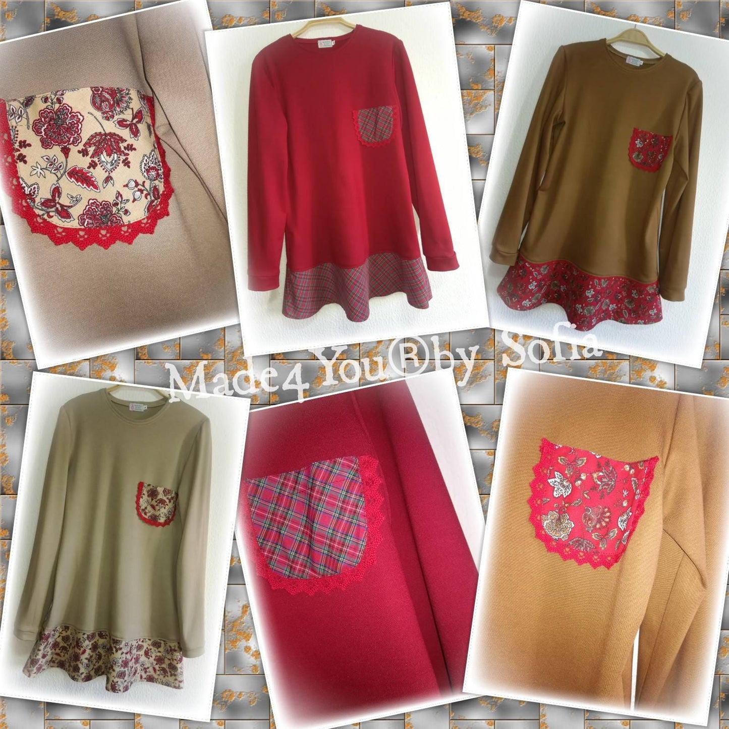 Túnica Floral, Roupa Personalizada, Christmas Time, Women's Clothing, Blouses, Handmade Clothes, Camisola