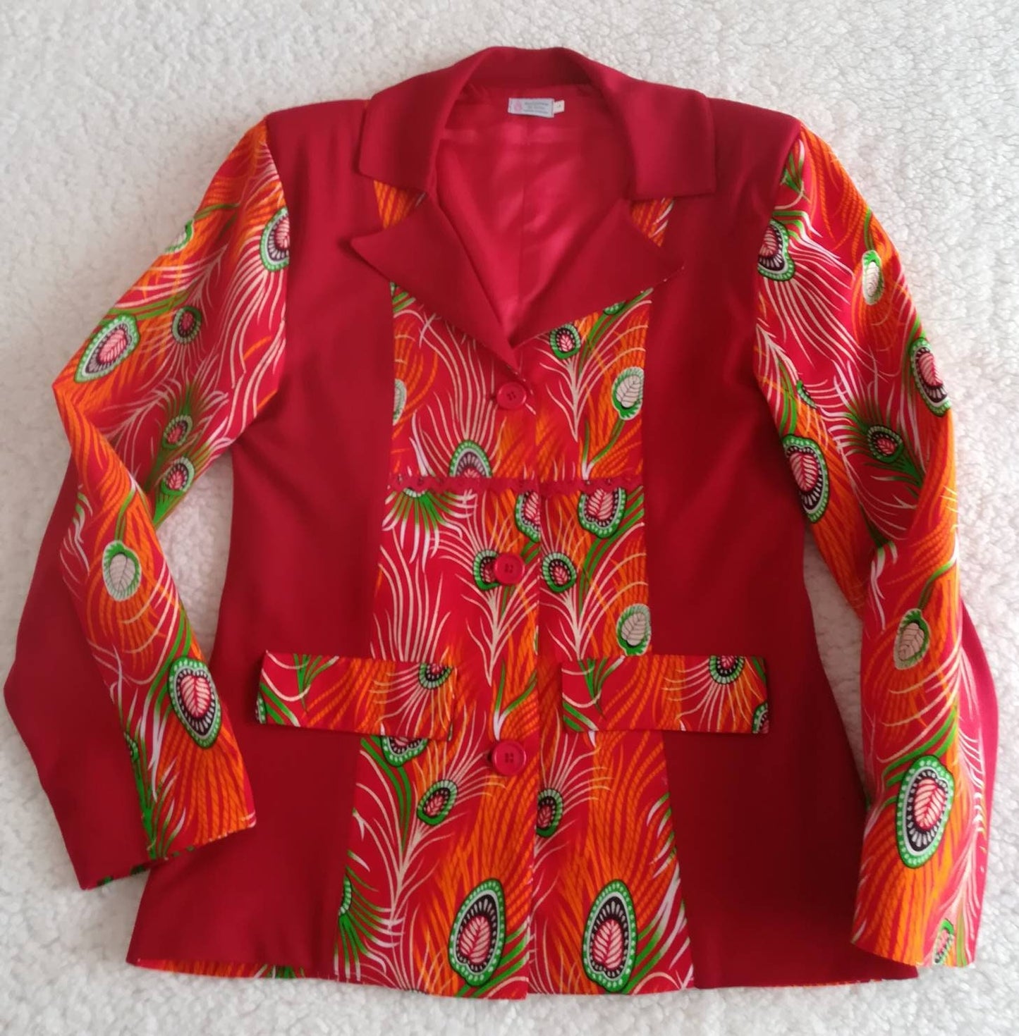 Casaco em Capulana e Malha Vermelho❣️