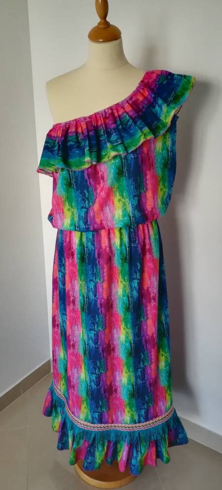 Vestido Comprido 100% algodão, estilo boémio