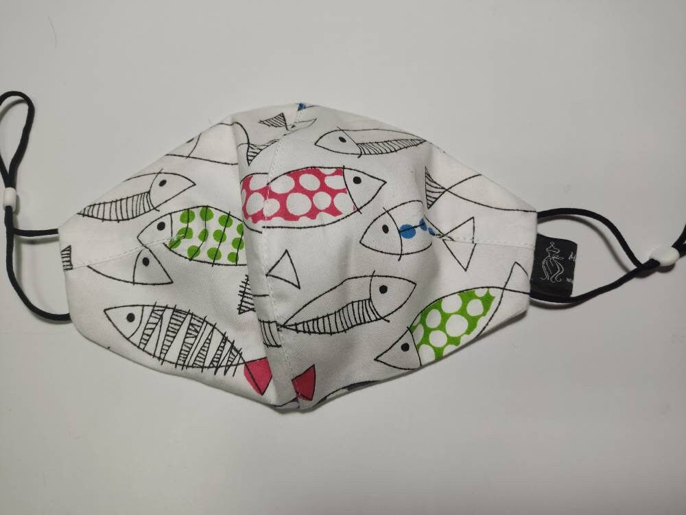 Máscara Modelo Sardinha, Washable mask, Reusable face mask, Cotton mask, Travel mask, Anti Dust mask, Stoffmaske, Fabric Facemask, Masks