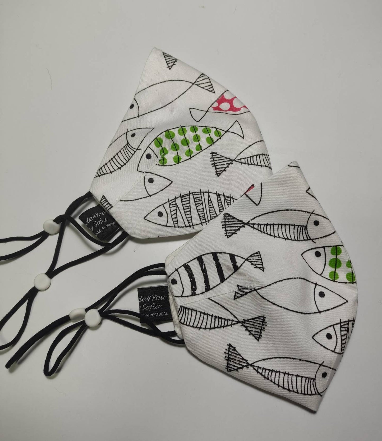 Máscara Modelo Sardinha, Washable mask, Reusable face mask, Cotton mask, Travel mask, Anti Dust mask, Stoffmaske, Fabric Facemask, Masks