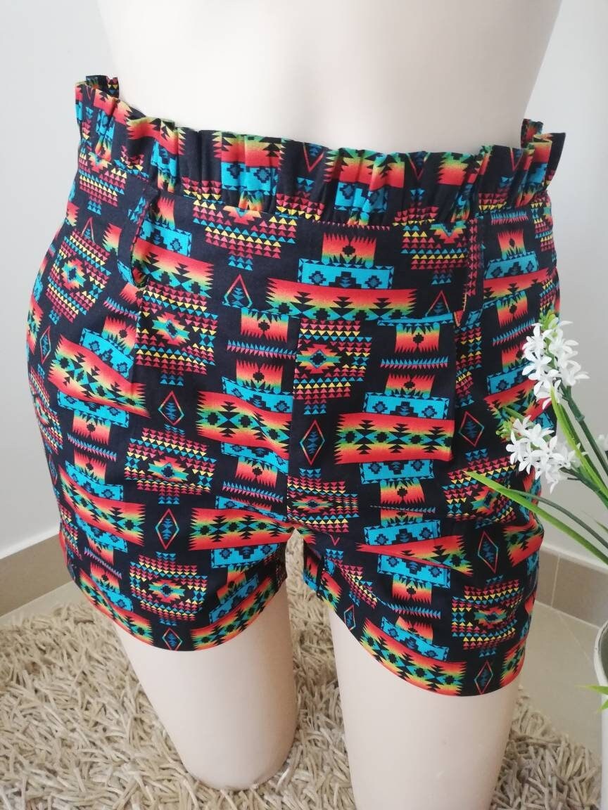 Calção Fru-Fru fantasia 100% algodão, Calção, Womens Clothing, Women fashion, shorts, women's shorts, Summer shorts