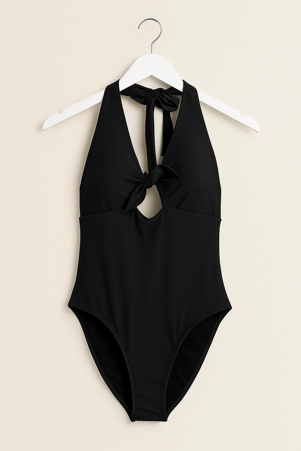 Fato de Banho Feminino Azul Elétrico – Modelo Halter com Nó
