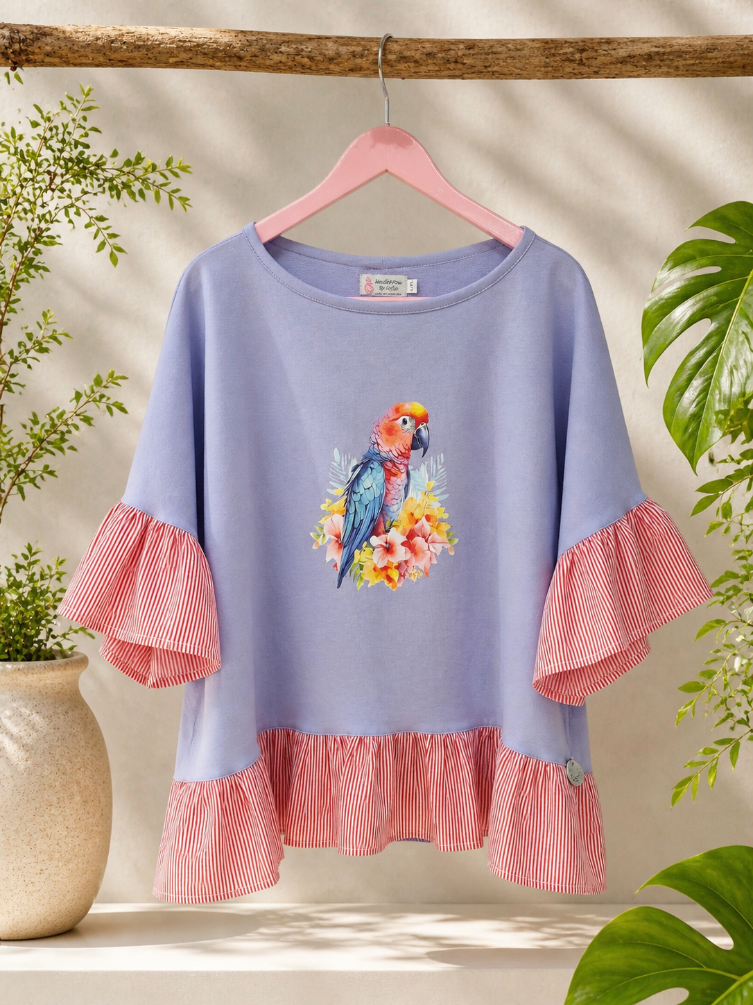 T-shirt Arara Lilás 🦜