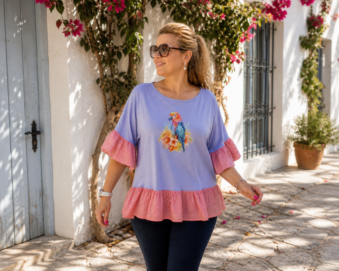 T-shirt Arara Lilás 🦜