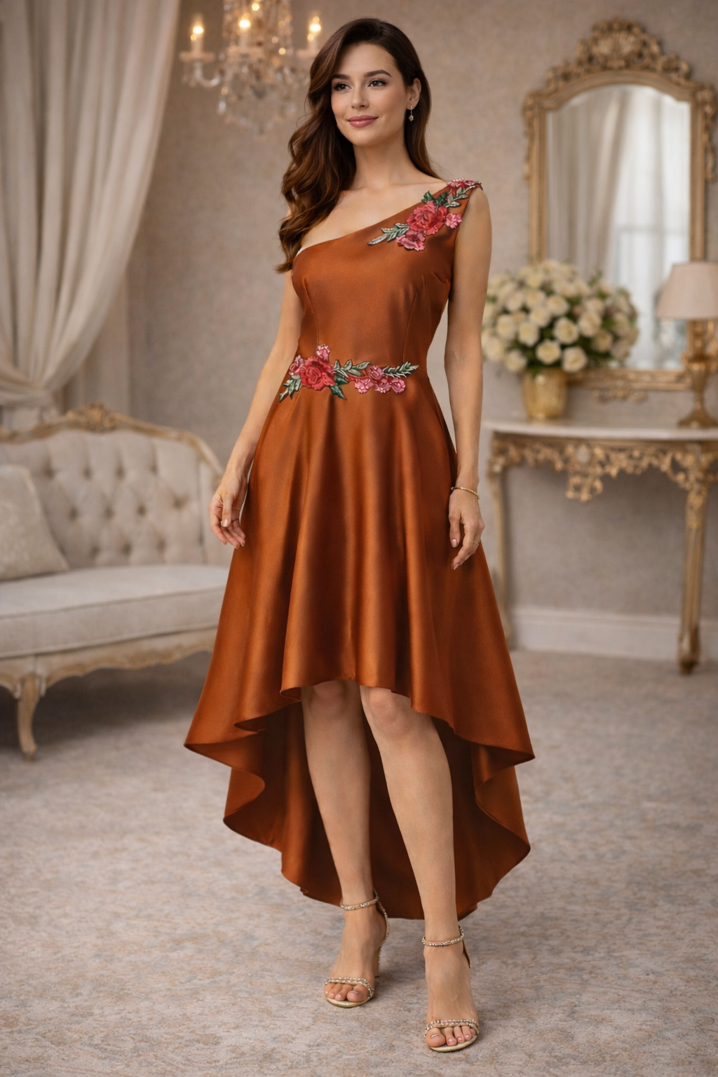 Vestido Assimétrico Âmbar (Peça Única M)