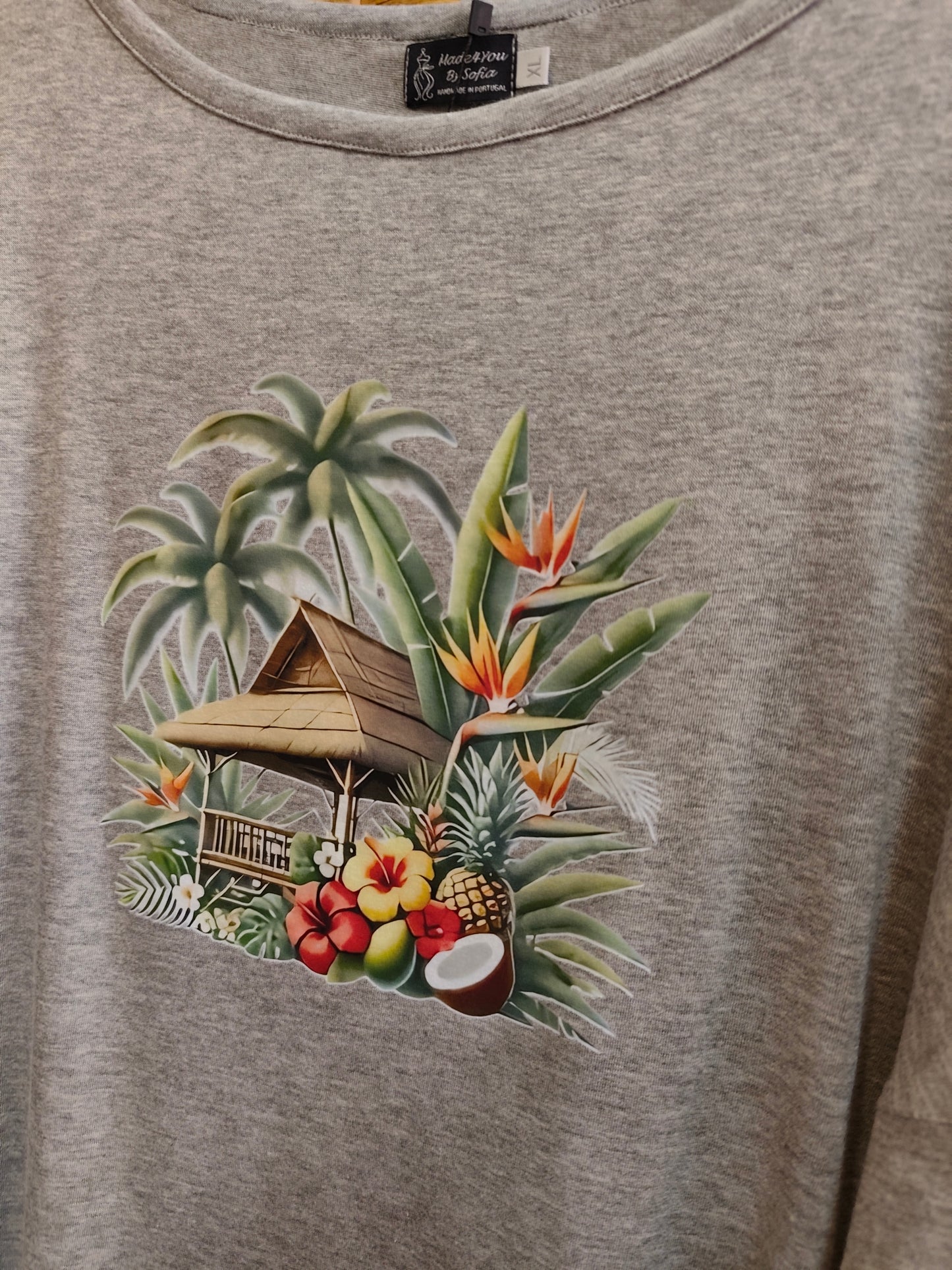 T-shirt Renda Essência Tropical 🩶