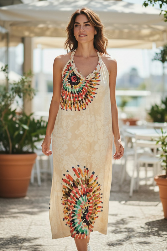 Vestido Tribal em Malha de Algodão | Peça Única