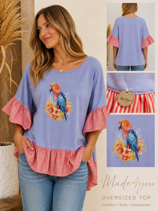 T-shirt Arara Lilás 🦜