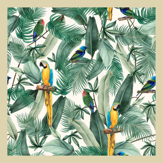 Tropical | Lenço em Cetim Premium 🌿 Pré-venda
